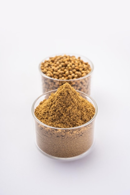Photo coriander powder or dhaniya powder