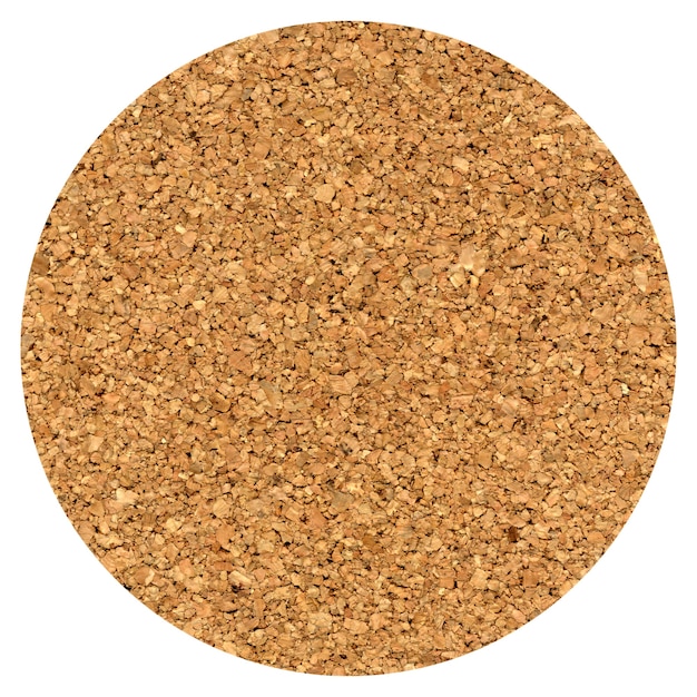 Cork beer mat isolated over white