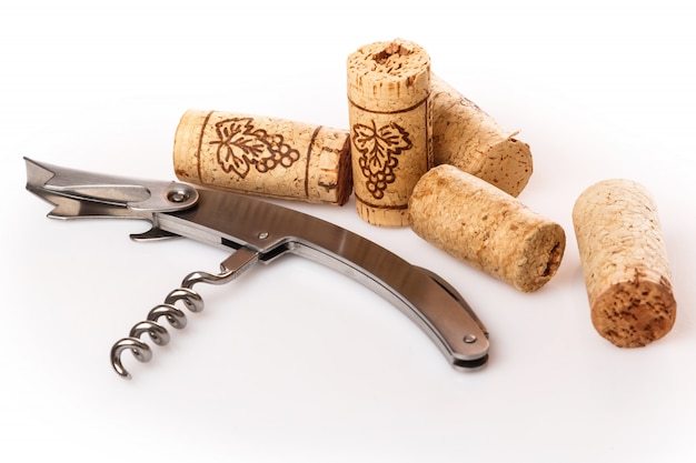 Corkscrew and corks