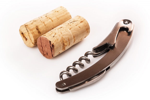 Corkscrew and corks