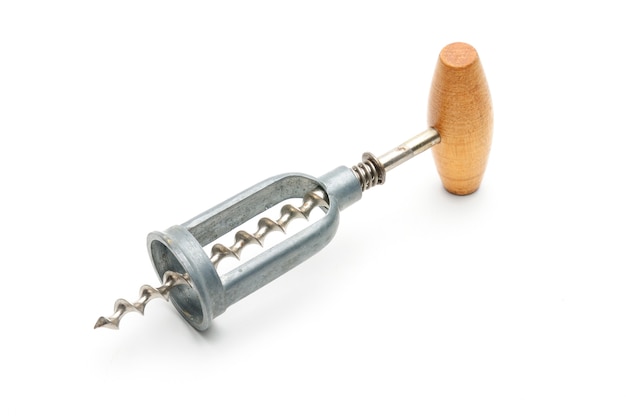 Corkscrew &  wine bottle  opener isolated