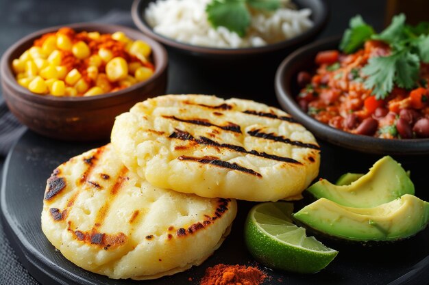 Foto corn arepas heerlijk ontbijt colombiaanse keuken venezolaanse eten