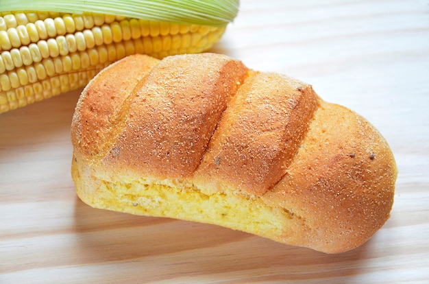 corn bread on the cob on the table