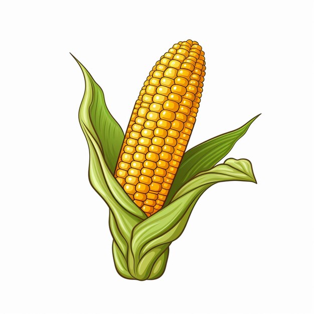 Photo corn cartoon vector