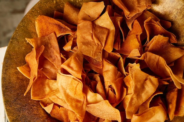 Photo corn chips nachos mexican nachos chips mexican dish nachos chips selective focus