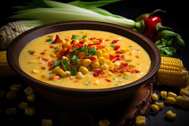 Corn Chowder Vegan Recipe Food Photography