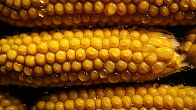 Corn on the cob is a sweet and juicy product.