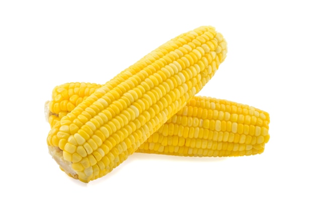 Corn cob isolated on white