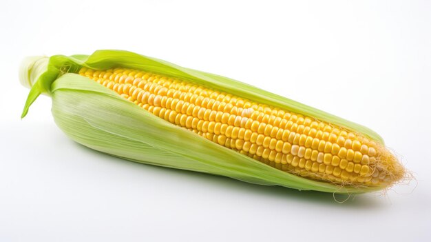 corn on the cob with a white background