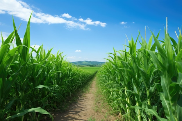 Corn crops field for bioethanol production