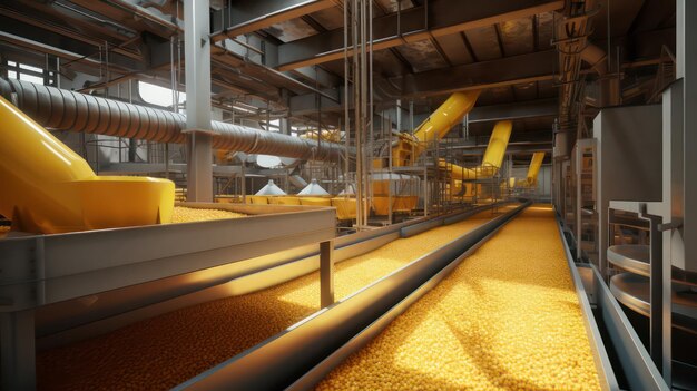corn in a factory process