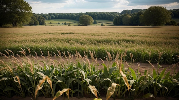 corn field in the fall