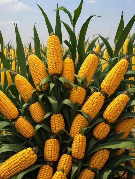 Photo corn field at mountain