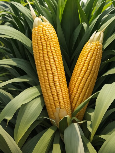 Photo corn field at mountain