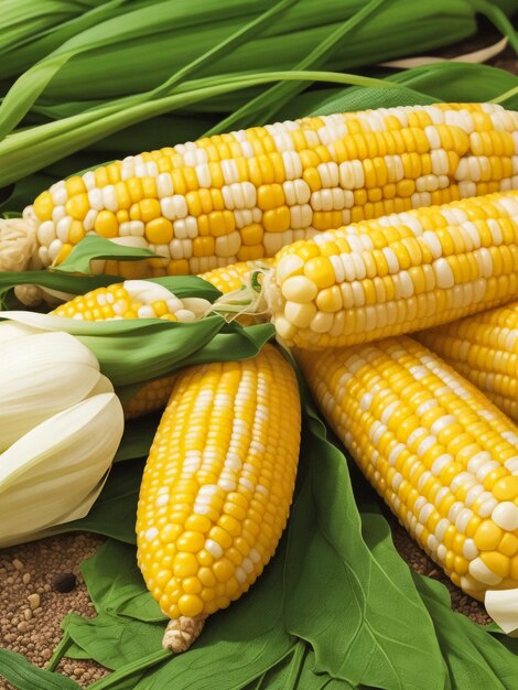 Photo corn field at mountain