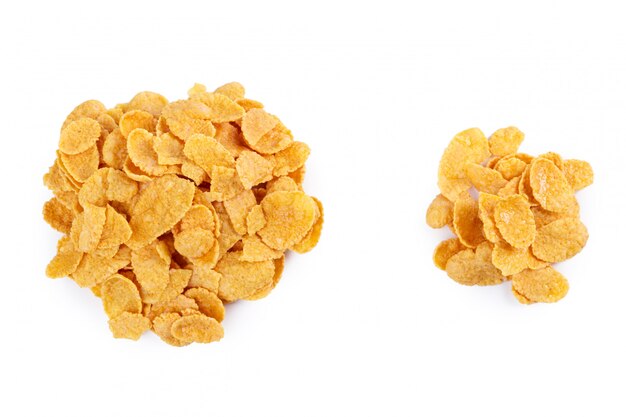 Corn flakes assortment isolated 