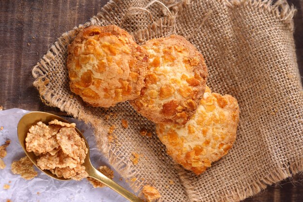 Corn Flakes Cookies zelfgemaakte koekjes prachtig gerangschikt?