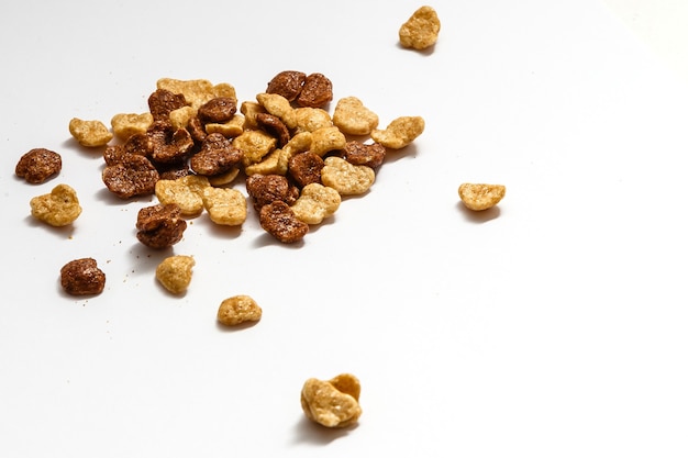 Corn flakes isolated on white background