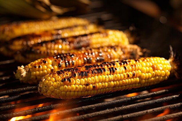 Photo corn on a grill an image of corn generative ai