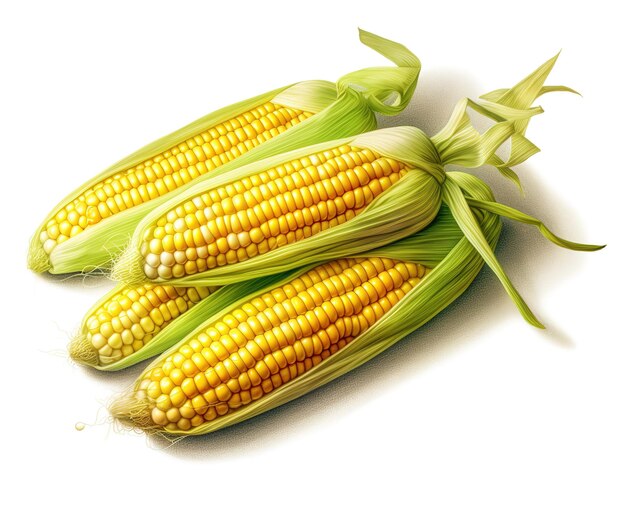 Corn isolated on background