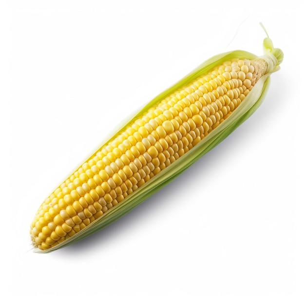 Corn isolated on white background 3D illustration Studio shot