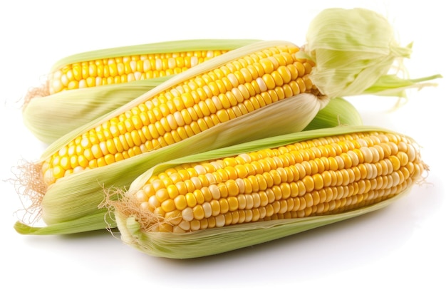 Corn isolated on white background Generative AI