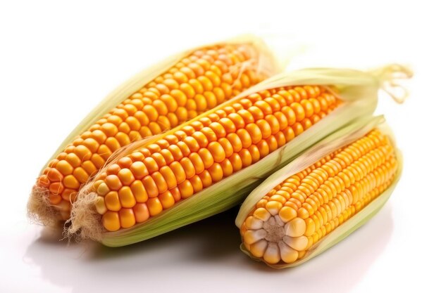 Corn isolated on white background Generative AI