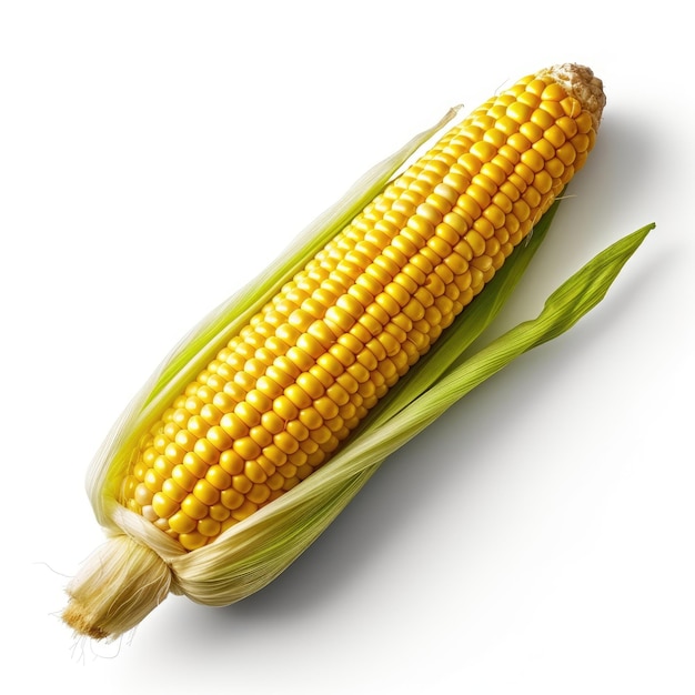 Corn isolated on white background generative AI