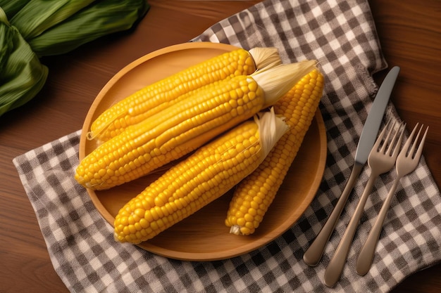 corn in kitchen table professional advertising food photography