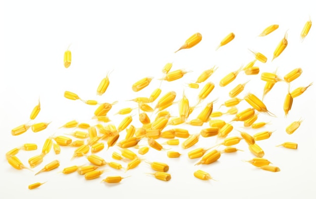 Photo corn seeds aerial wind dance on a white or clear surface png transparent background