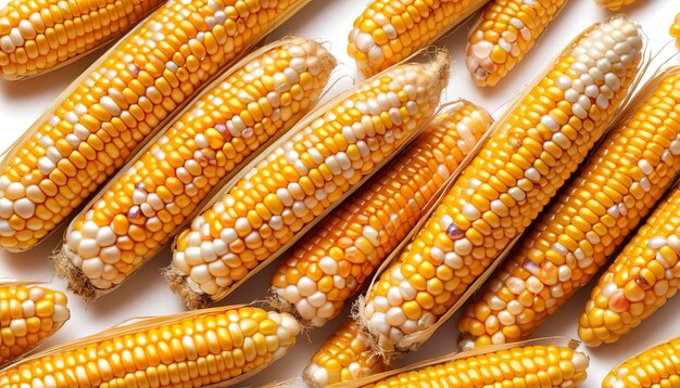 corn seeds isolated on white background