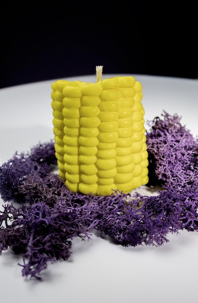 Corn-shaped candle