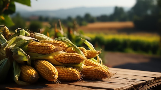 corn on the table