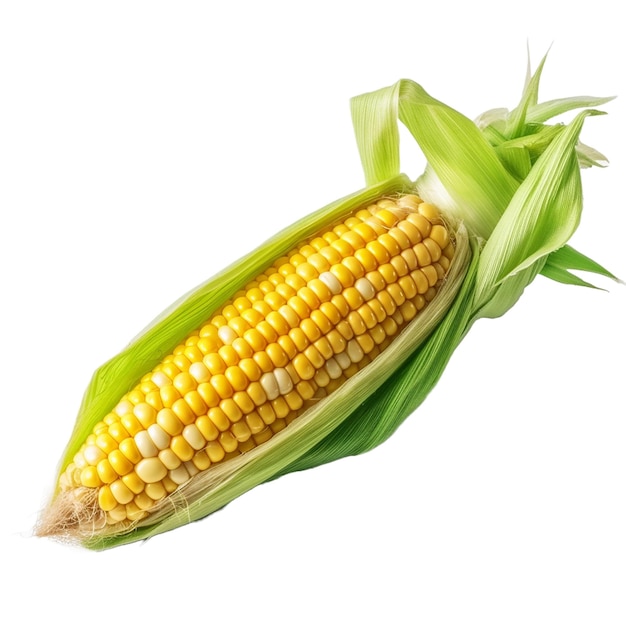 corn vegetable ingredient white background