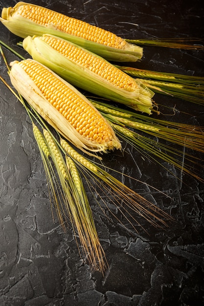 Corn and wheat spikes