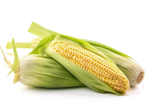 Photo corn on white background