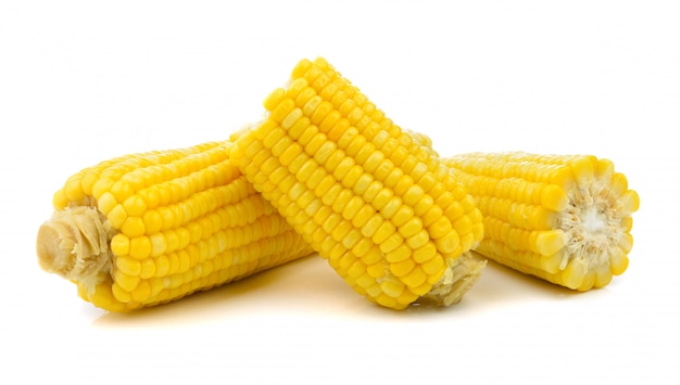 Corn on white space