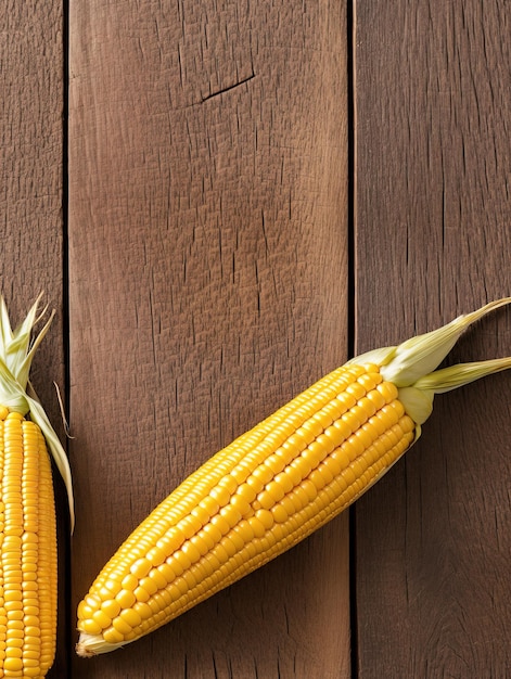 corn on the wooden table