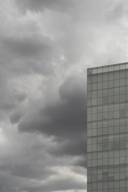 Corner of a building details of tall buildings over 20 stories