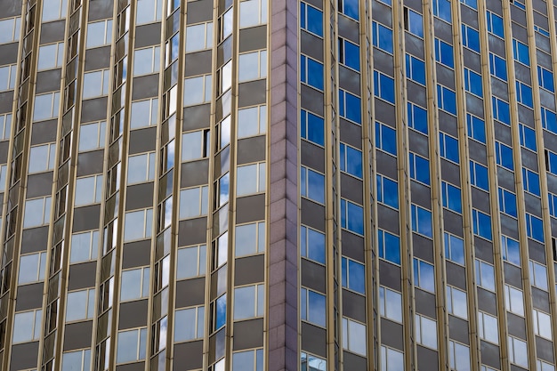 Corner of the office building with windows Geometric pattern