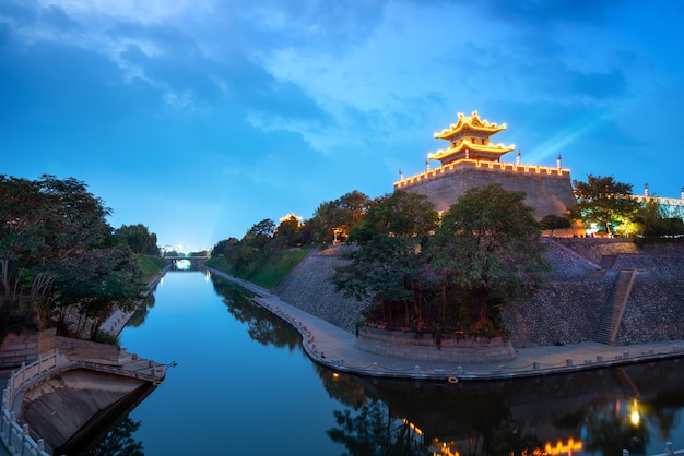 The corner tower of the ancient city wall of the Ming Dynasty