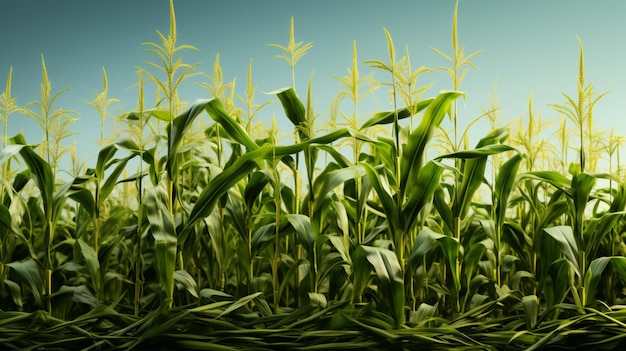 A cornfield isolated on transparent