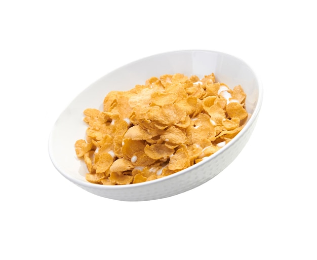 Cornflakes in porseleinen kom