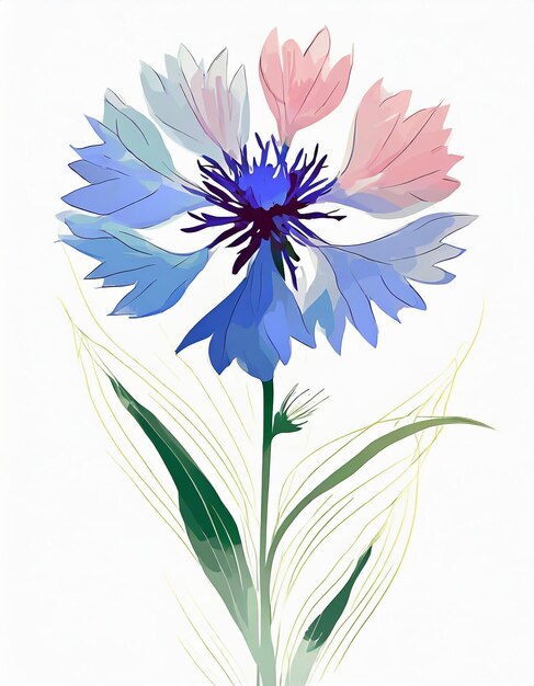 Cornflower bloemen illustratie