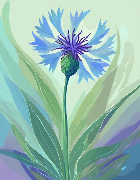 Cornflower bloemen illustratie