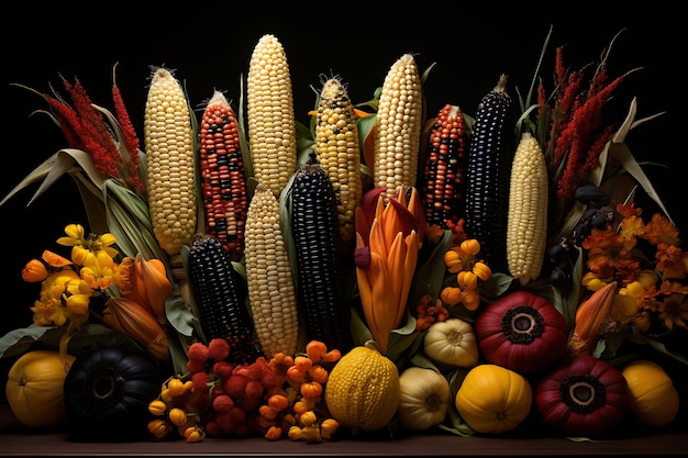 Cornucopia of corn varieties corn photography