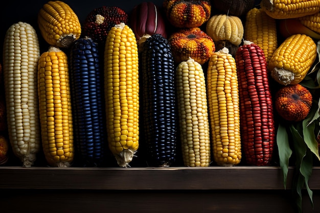 Cornucopia of corn varieties corn photography