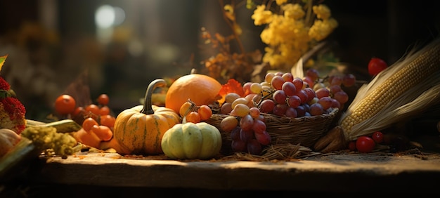 рог изобилия день благодарения урожай Хэллоуин осень осень ai