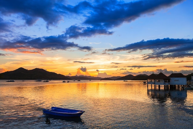 Coron town seacost at sunset Busuanga