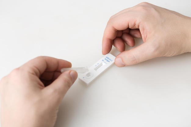 corona virus antigen fast test lab card kit test for covid19